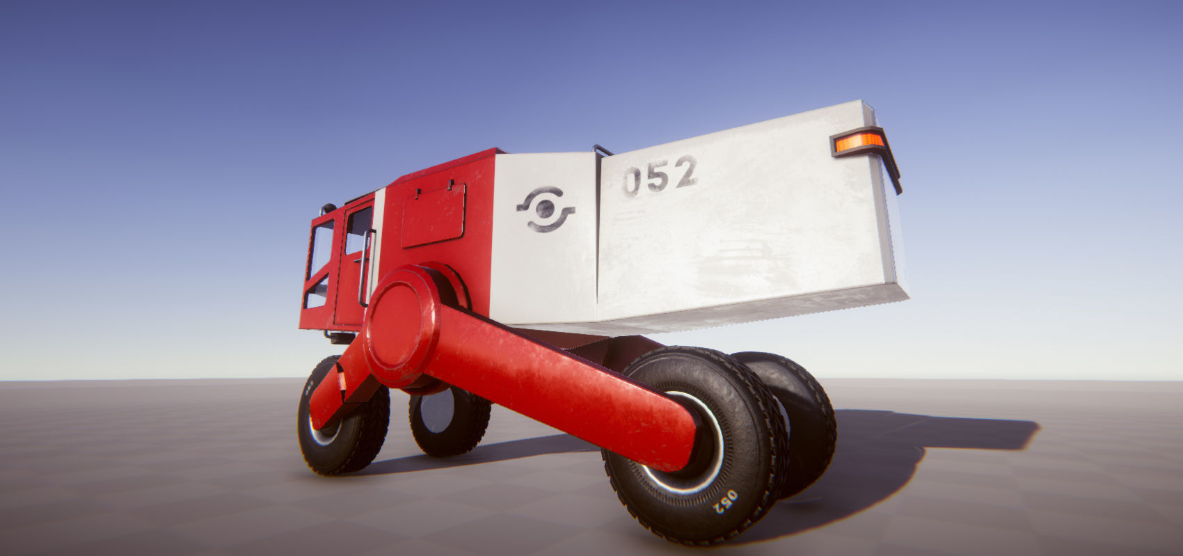 Futuristic Truck - Gest Low-poly 3D model_12