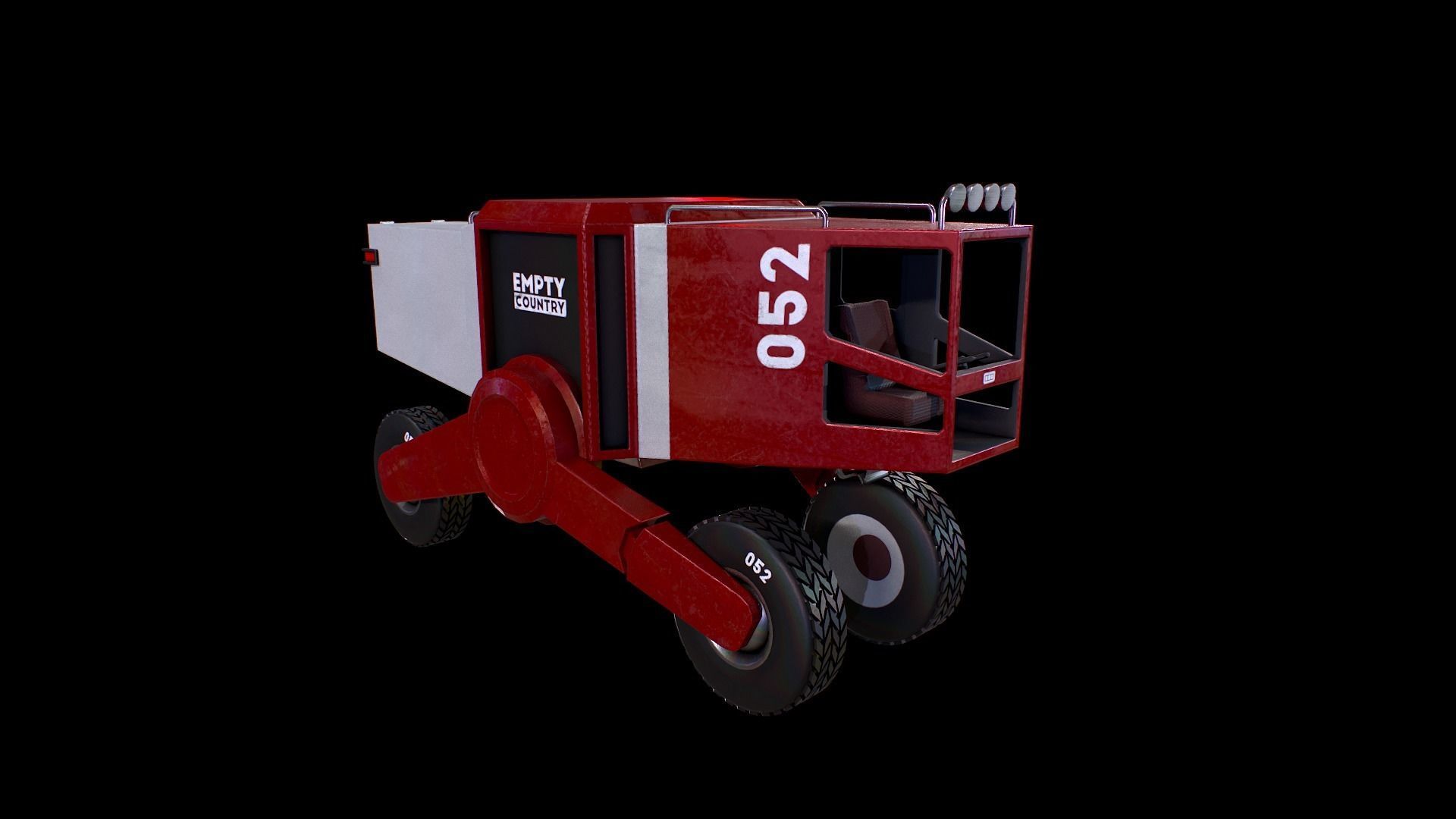 Futuristic Truck - Gest Low-poly 3D model_2