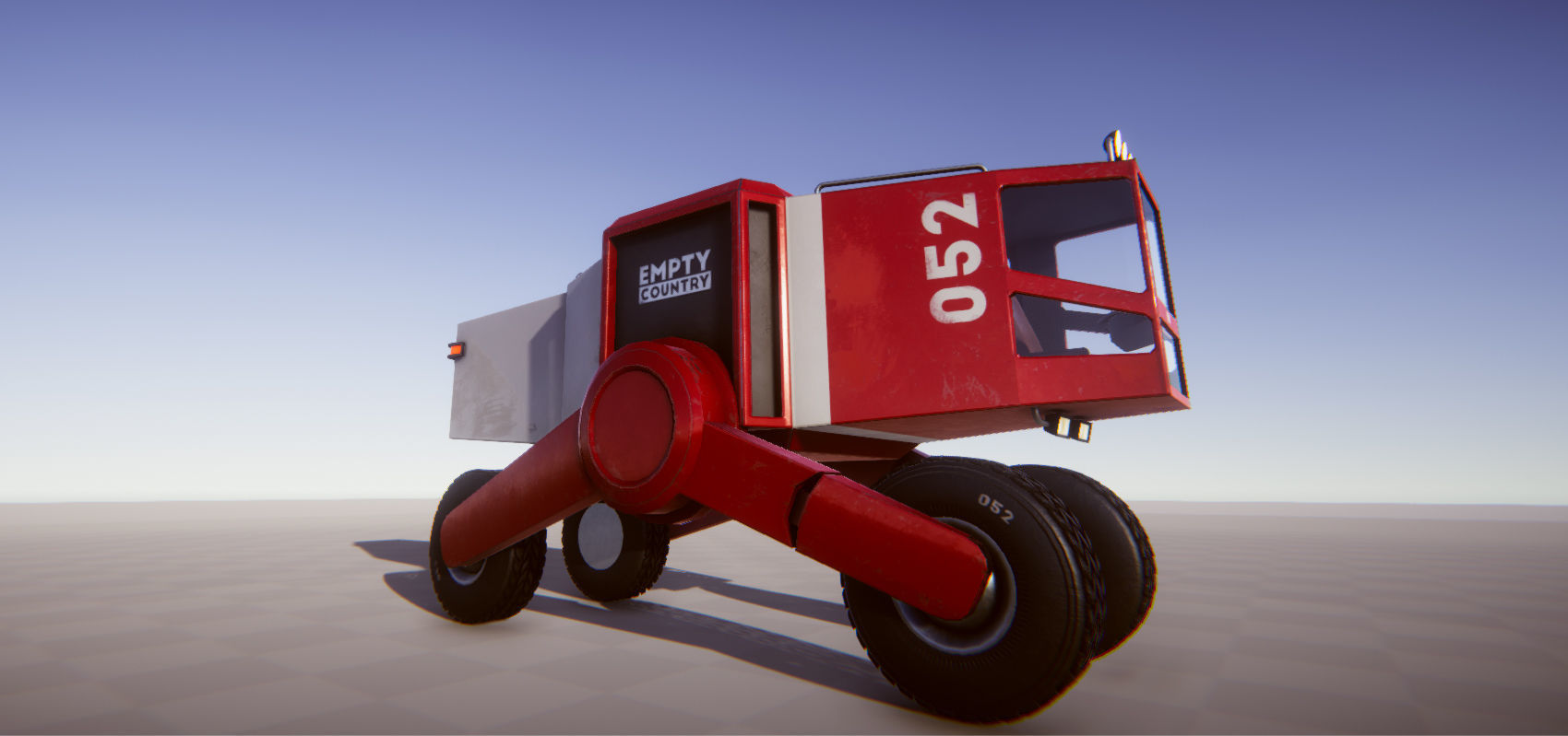 Futuristic Truck - Gest Low-poly 3D model_11