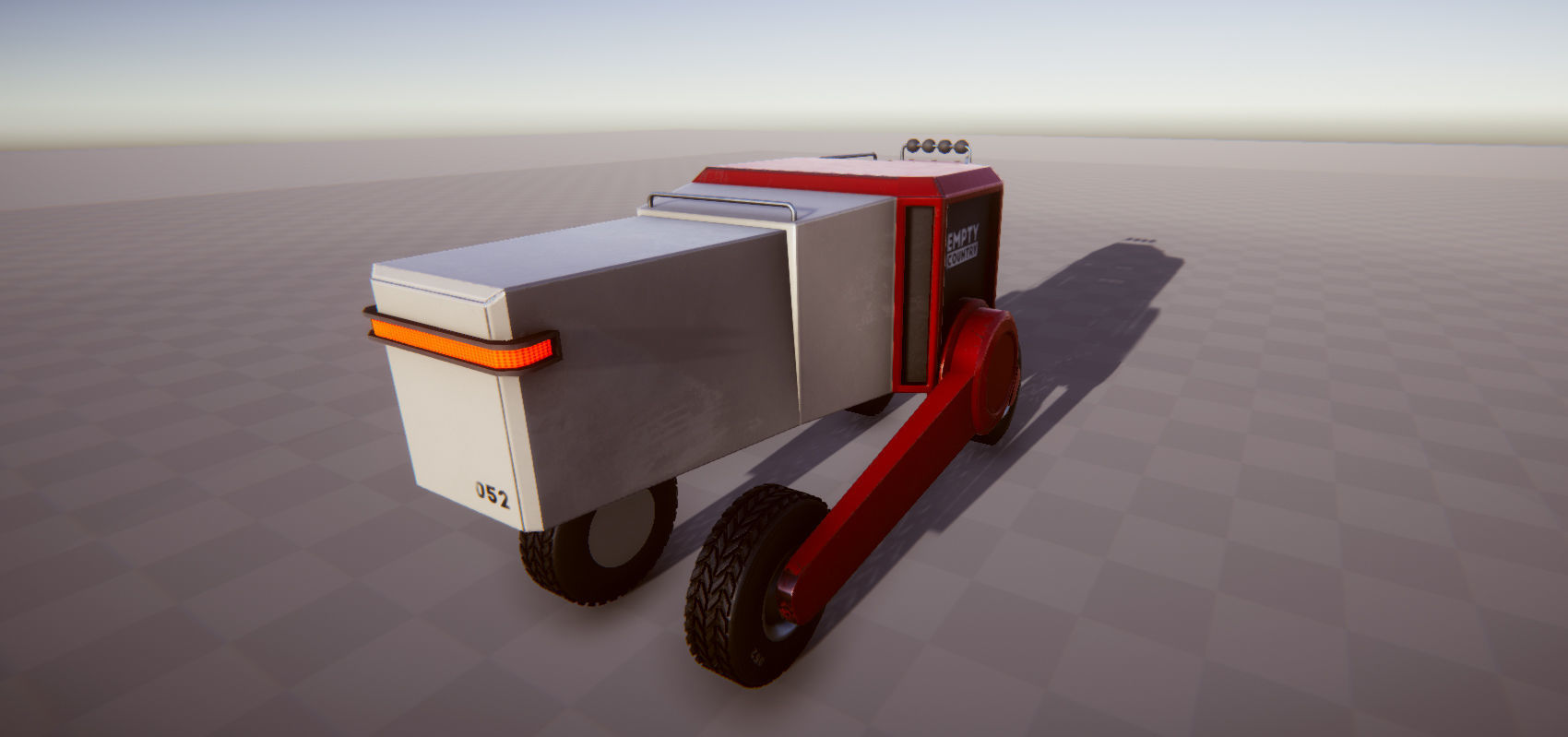 Futuristic Truck - Gest Low-poly 3D model_10
