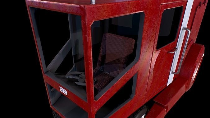 Futuristic Truck - Gest Low-poly 3D model 6