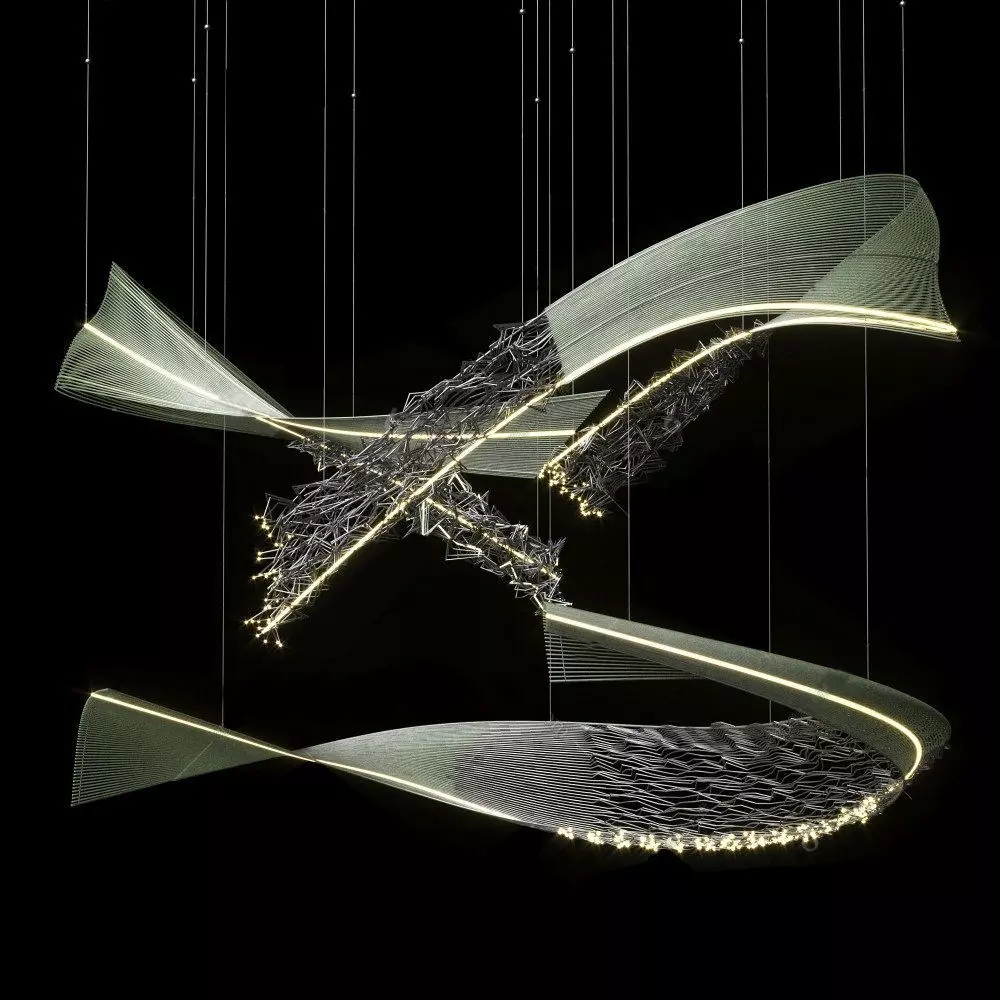 Art chandelier 3D model 3D model_0