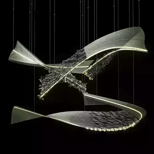 Art chandelier 3D model