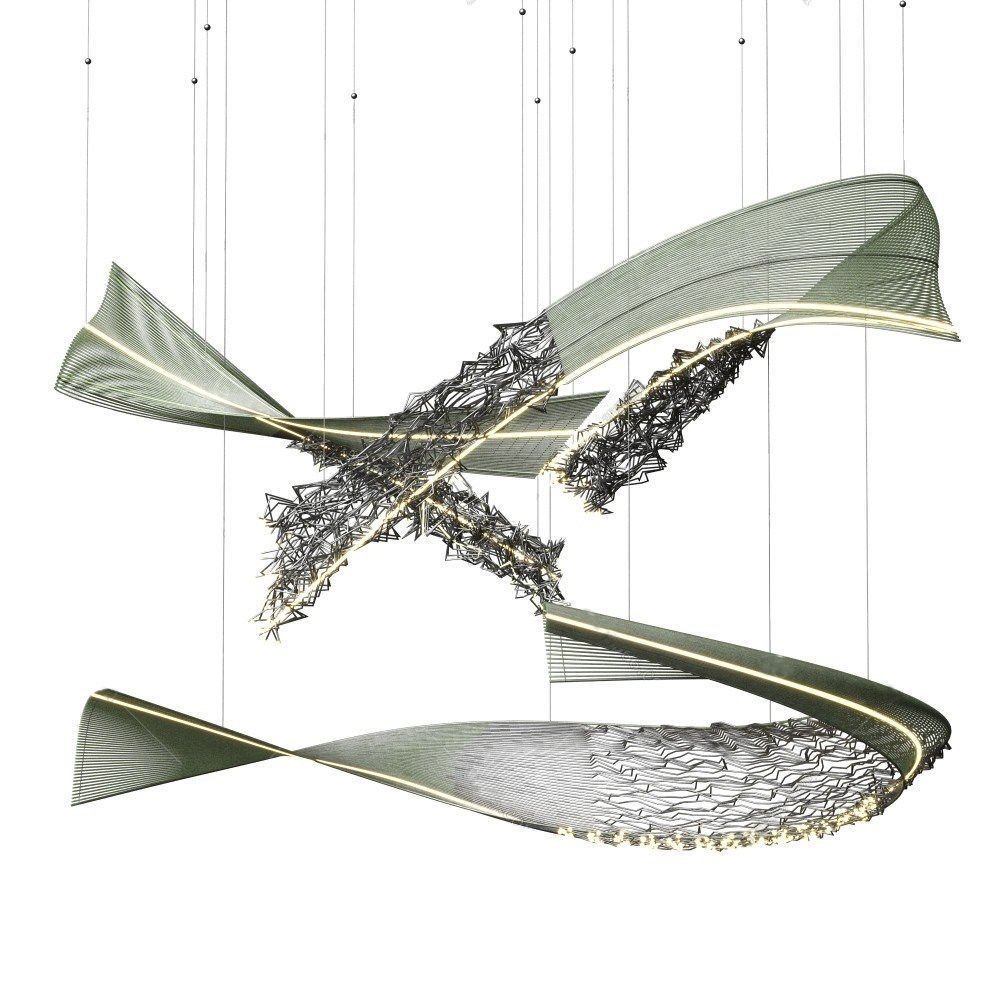 Art chandelier 3D model 3D model_1