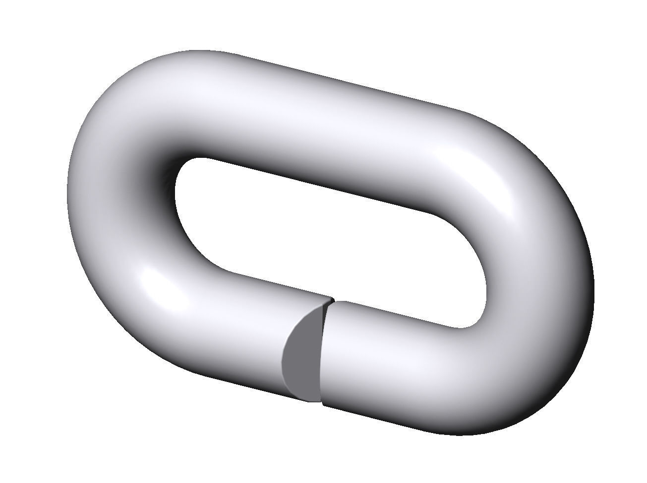 Twisted wire chain link 3D print model_5