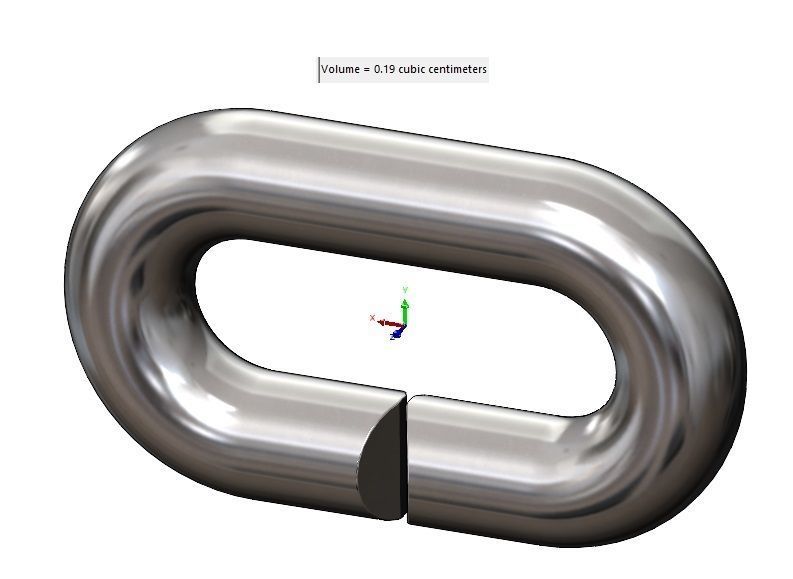 Twisted wire chain link 3D print model_11