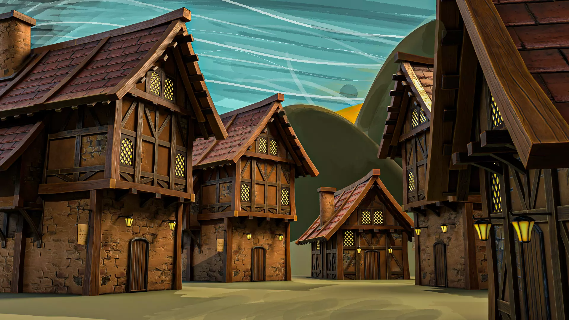 Lowpoly house Game asset Low-poly 3D model