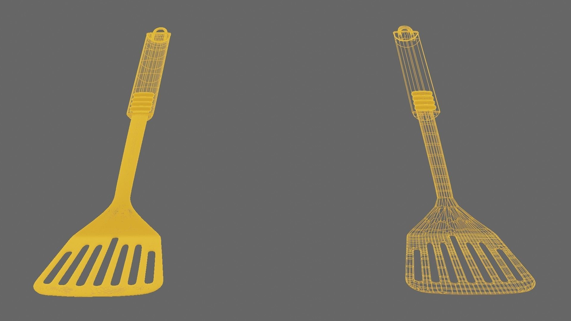 Steel Spatula 3D Model Low-poly 3D model_12
