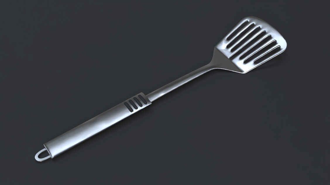 Steel Spatula 3D Model Low-poly 3D model_16