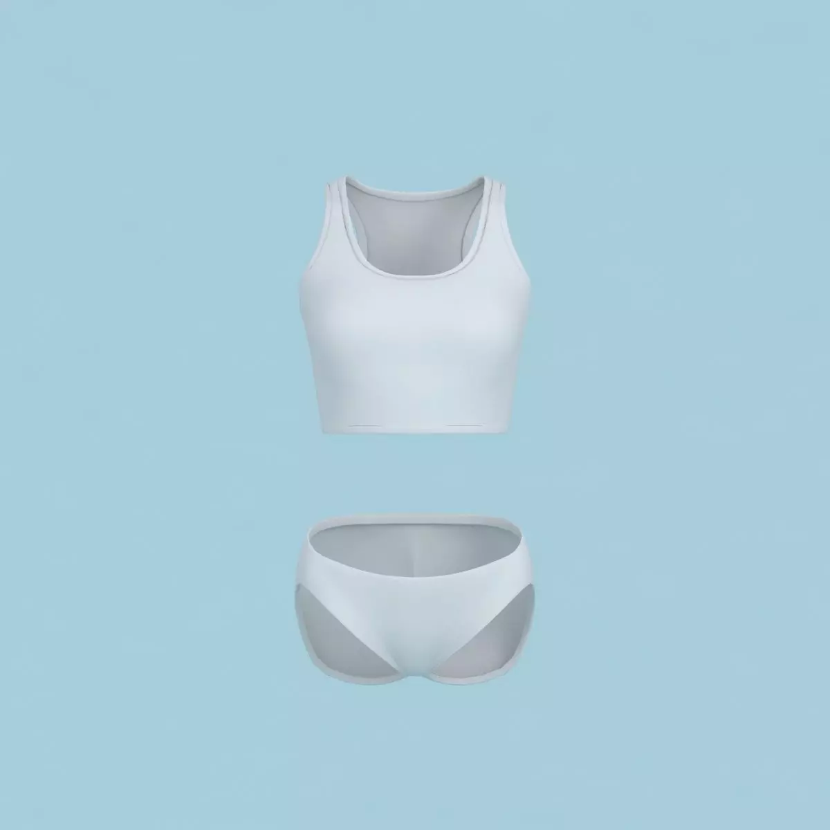 Sport Bra 1 Low-poly 3D model