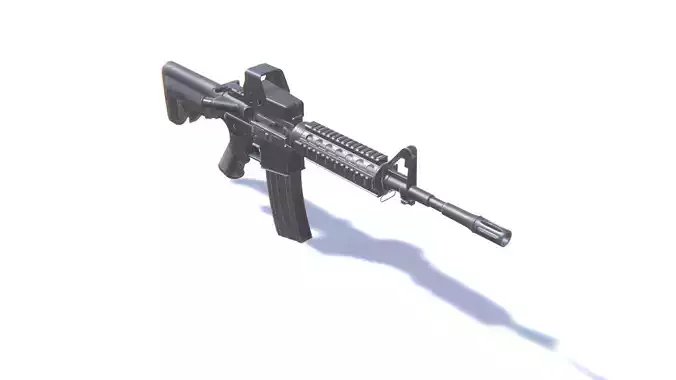 Assault Rifle AR M4 Low-poly 3D model