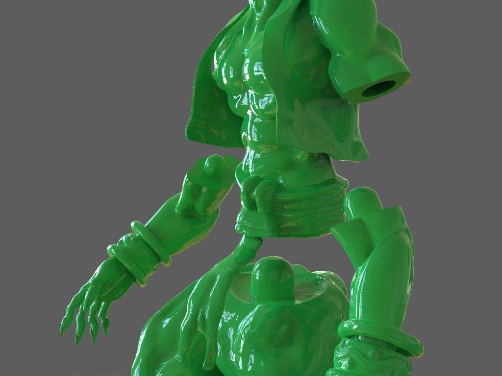 Djinn Genie Sculpture 3D Print and Timelapse 3D print model_22