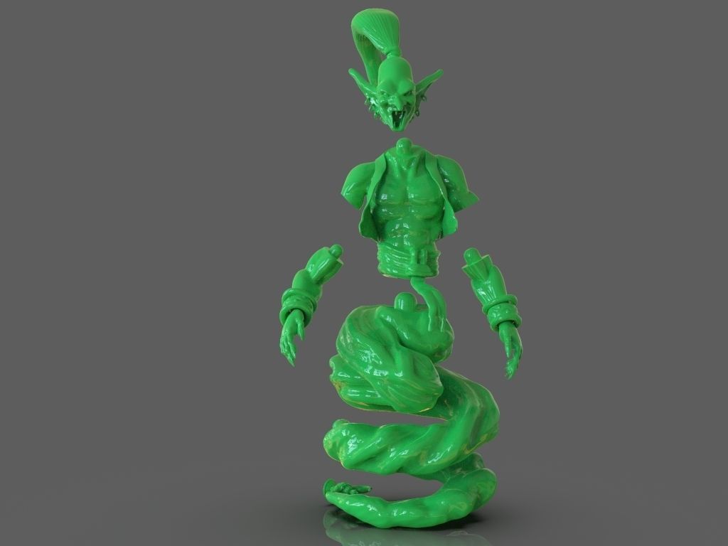 Djinn Genie Sculpture 3D Print and Timelapse 3D print model_13