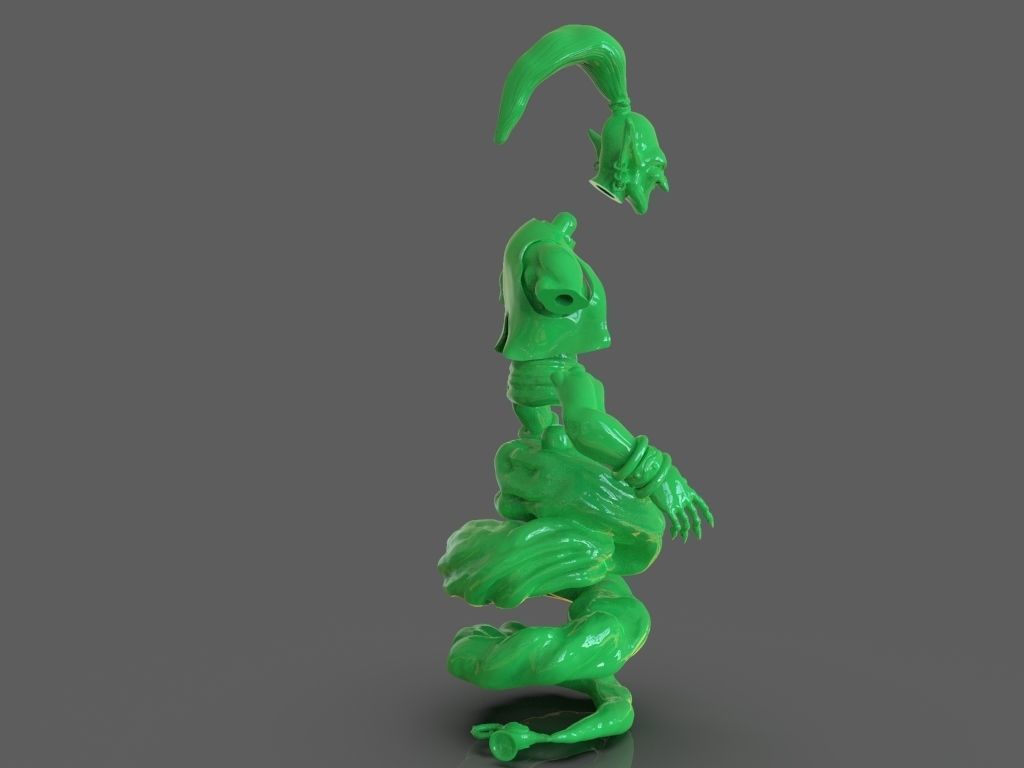 Djinn Genie Sculpture 3D Print and Timelapse 3D print model_18