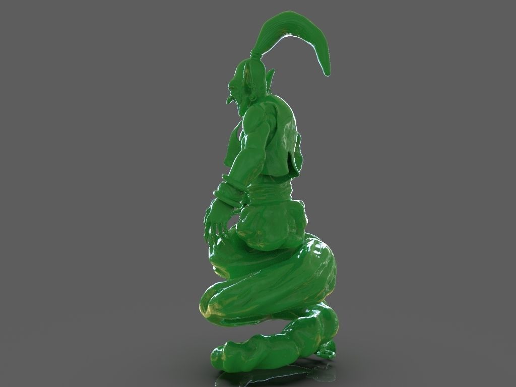 Djinn Genie Sculpture 3D Print and Timelapse 3D print model_3