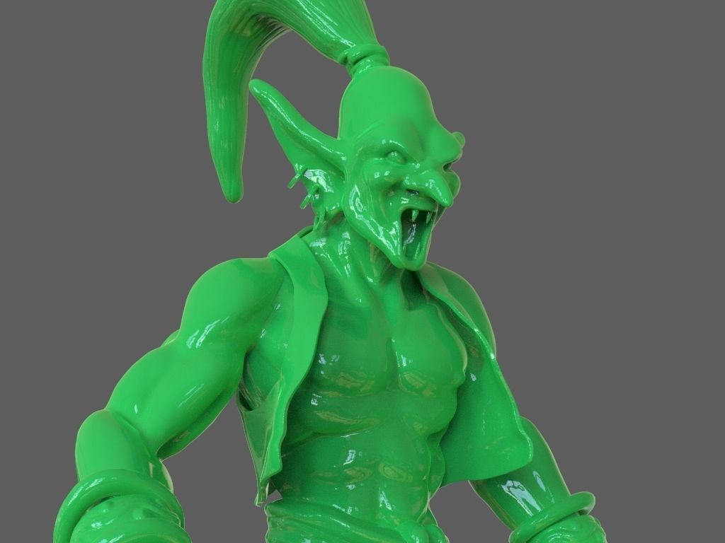 Djinn Genie Sculpture 3D Print and Timelapse 3D print model_11