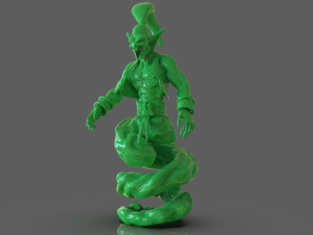Djinn Genie Sculpture 3D Print and Timelapse 3D print model_1