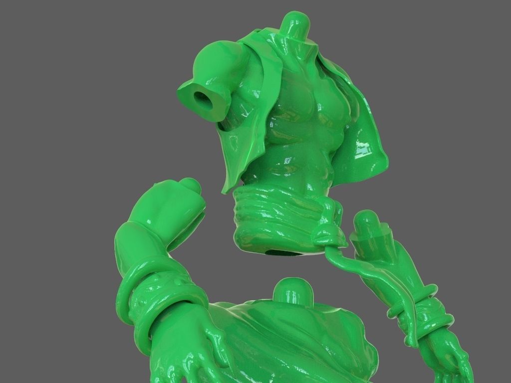 Djinn Genie Sculpture 3D Print and Timelapse 3D print model_21