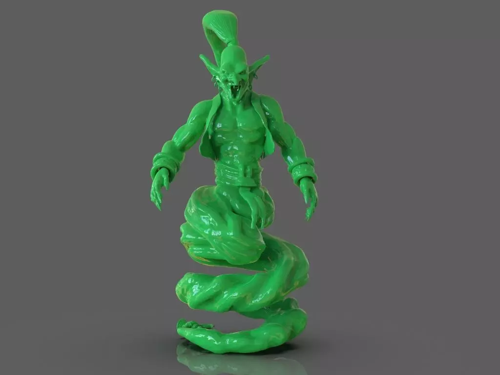 Djinn Genie Sculpture 3D Print and Timelapse 3D print model_0