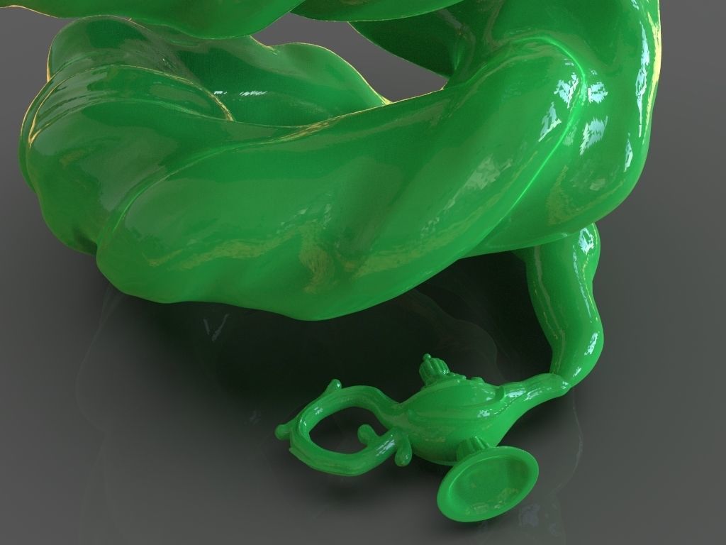 Djinn Genie Sculpture 3D Print and Timelapse 3D print model_12