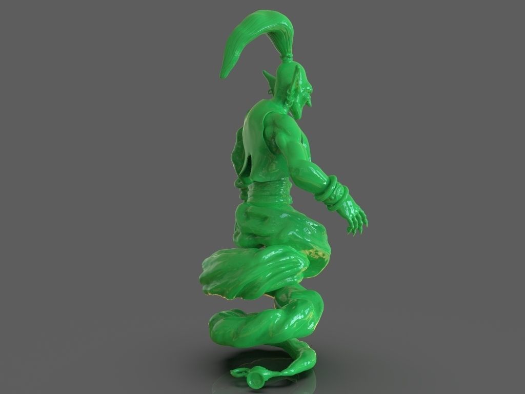 Djinn Genie Sculpture 3D Print and Timelapse 3D print model_6