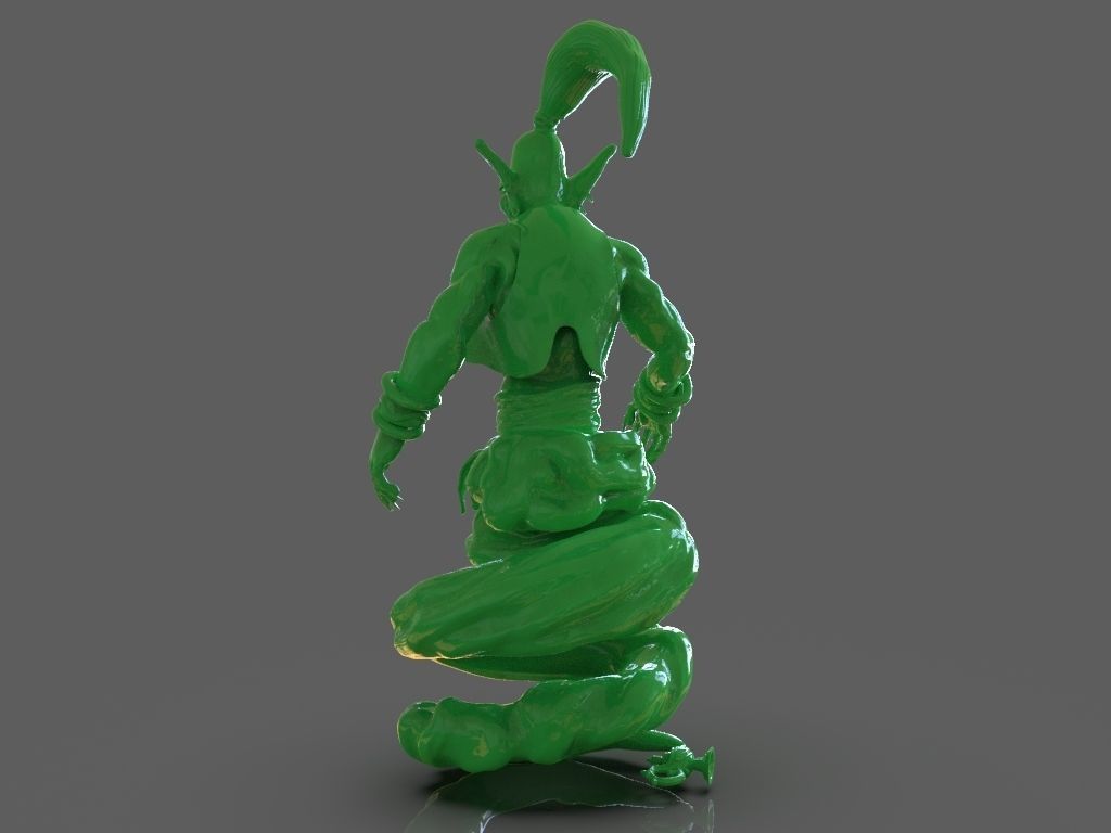 Djinn Genie Sculpture 3D Print and Timelapse 3D print model_4