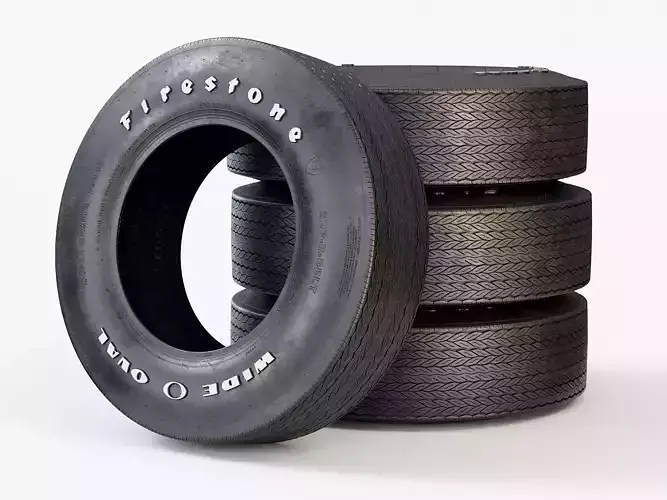 Firestone F70 Classic Car Tyre 3D model