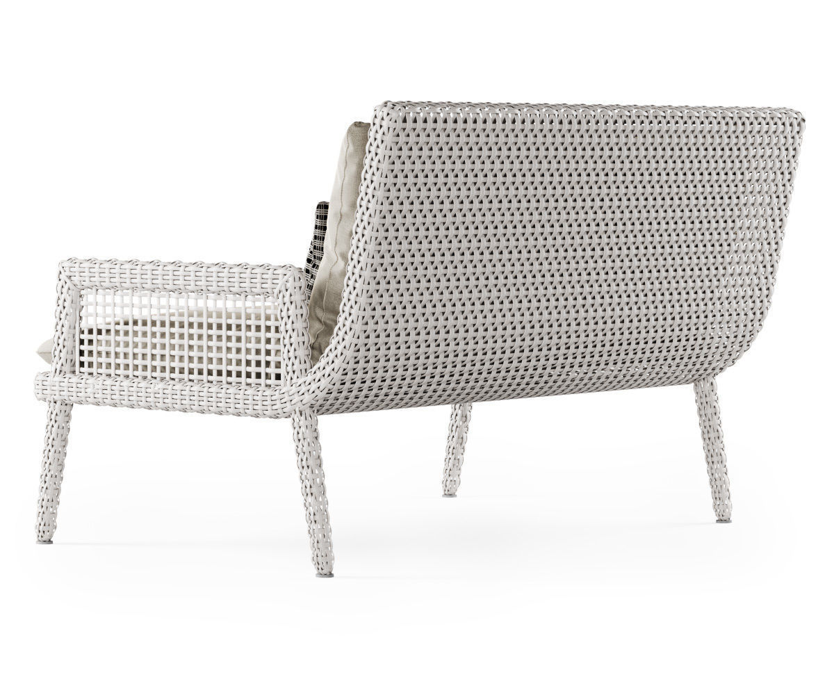 Rattan two-seater sofa DR52  3D model_5