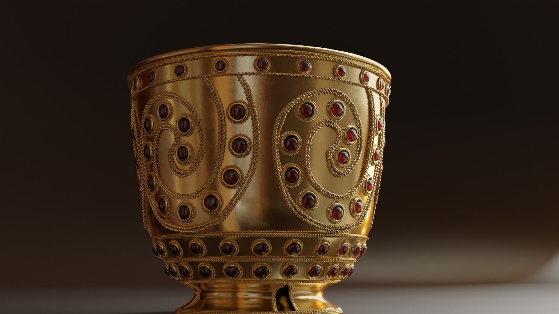Trialeti Golden Goblet 3D Model 3D model_3