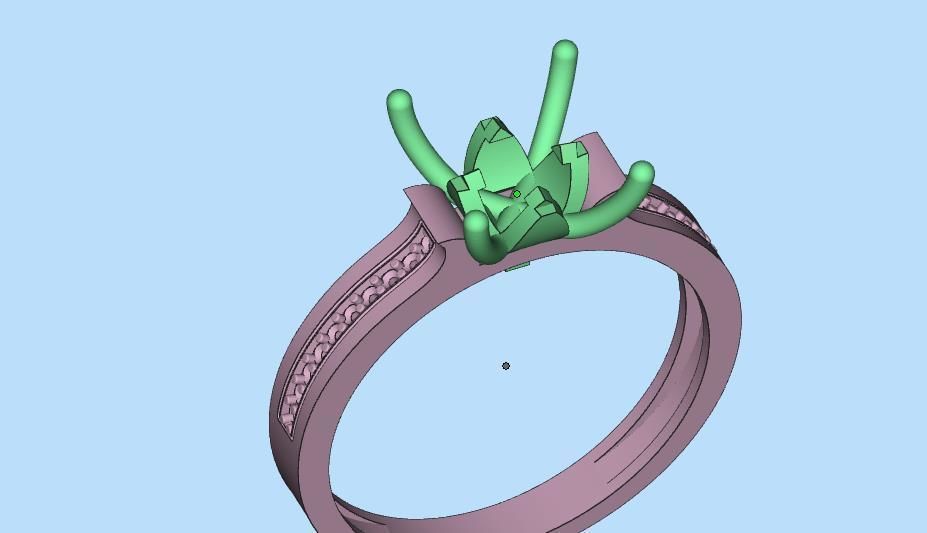 Ring Pyramid diamond 3D print model_12