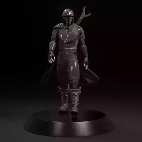 The Mandalorian star wars statue