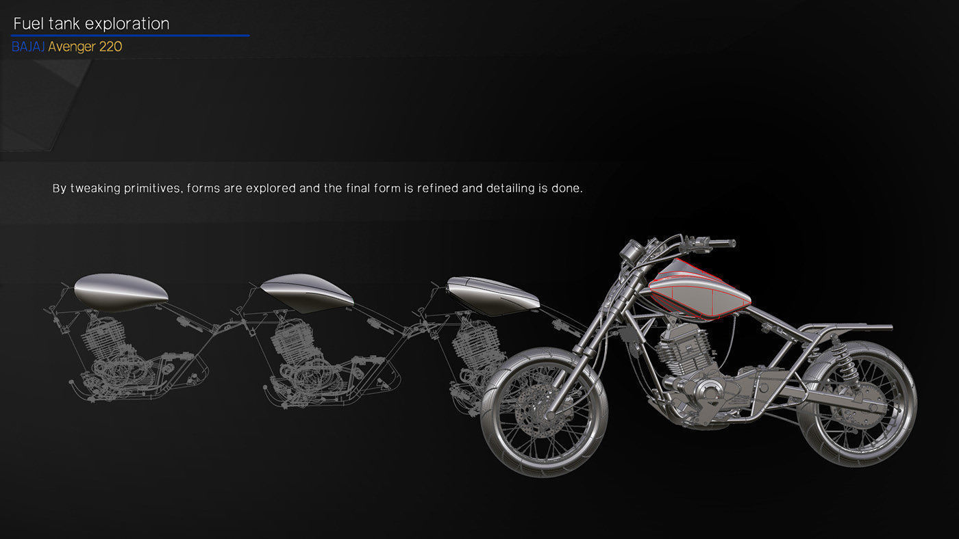 Bajaj Avenger  Motorcycle Redesigned 3d Autodesk Alias Model 3D model_3