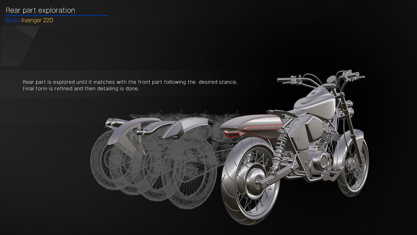 Bajaj Avenger  Motorcycle Redesigned 3d Autodesk Alias Model 3D model_5