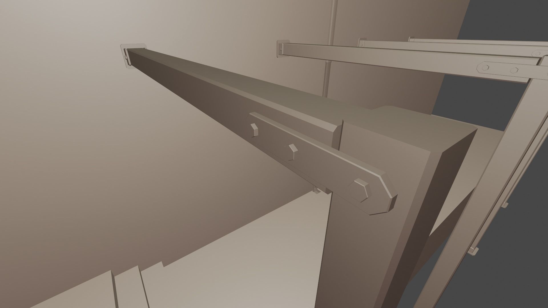 Modern House Scene - empty Low-poly 3D model_17