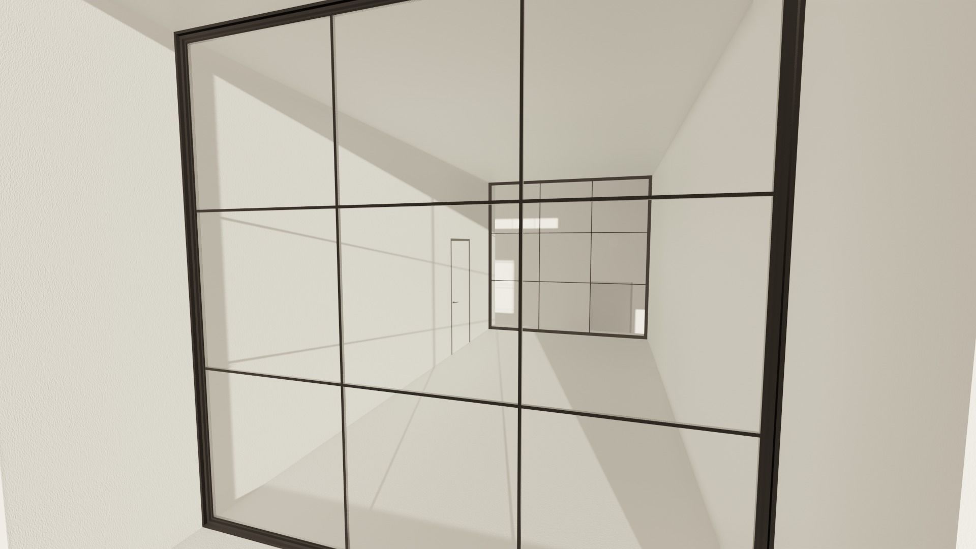 Modern House Scene - empty Low-poly 3D model_10