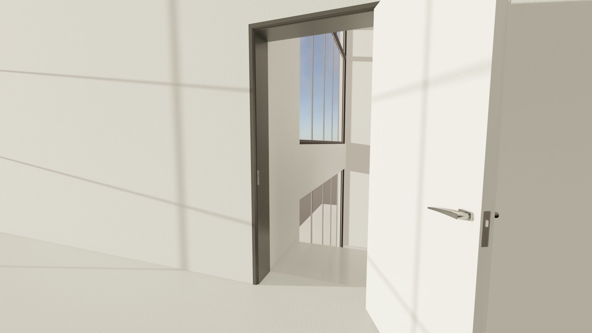 Modern House Scene - empty Low-poly 3D model_12