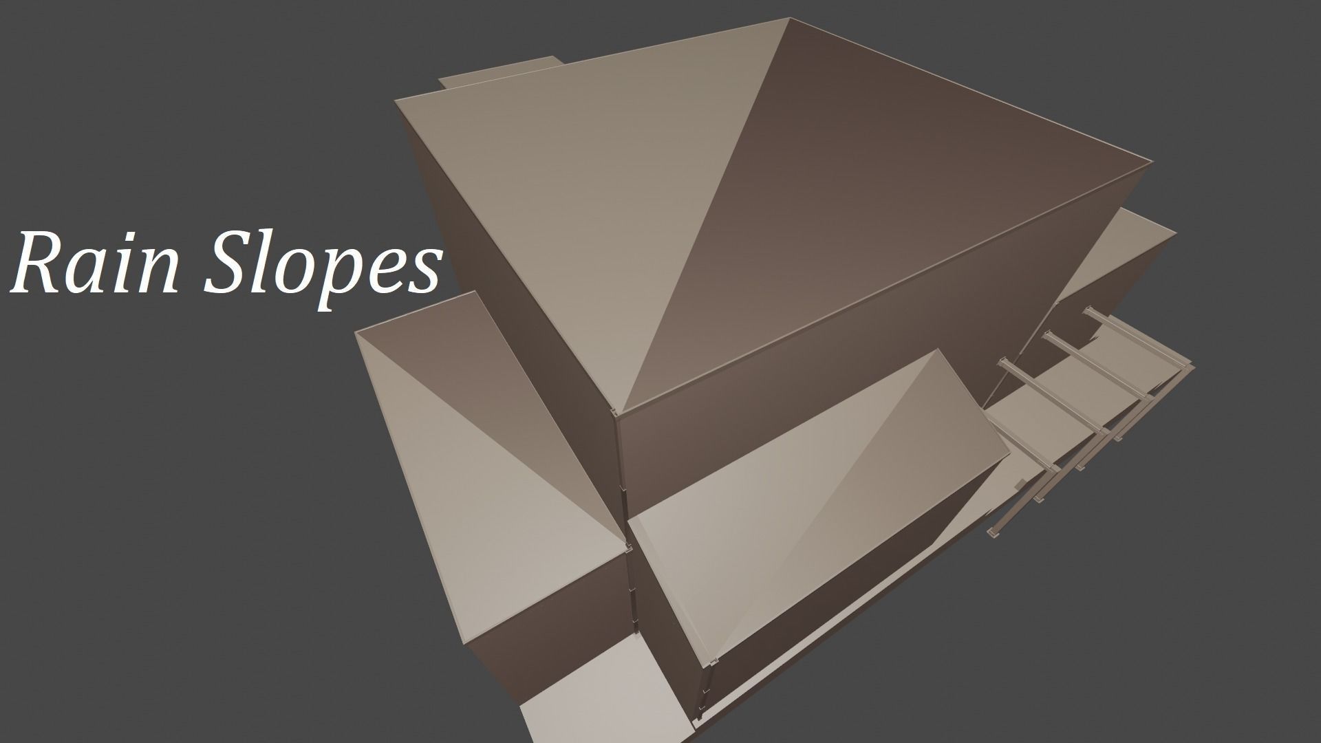 Modern House Scene - empty Low-poly 3D model_19