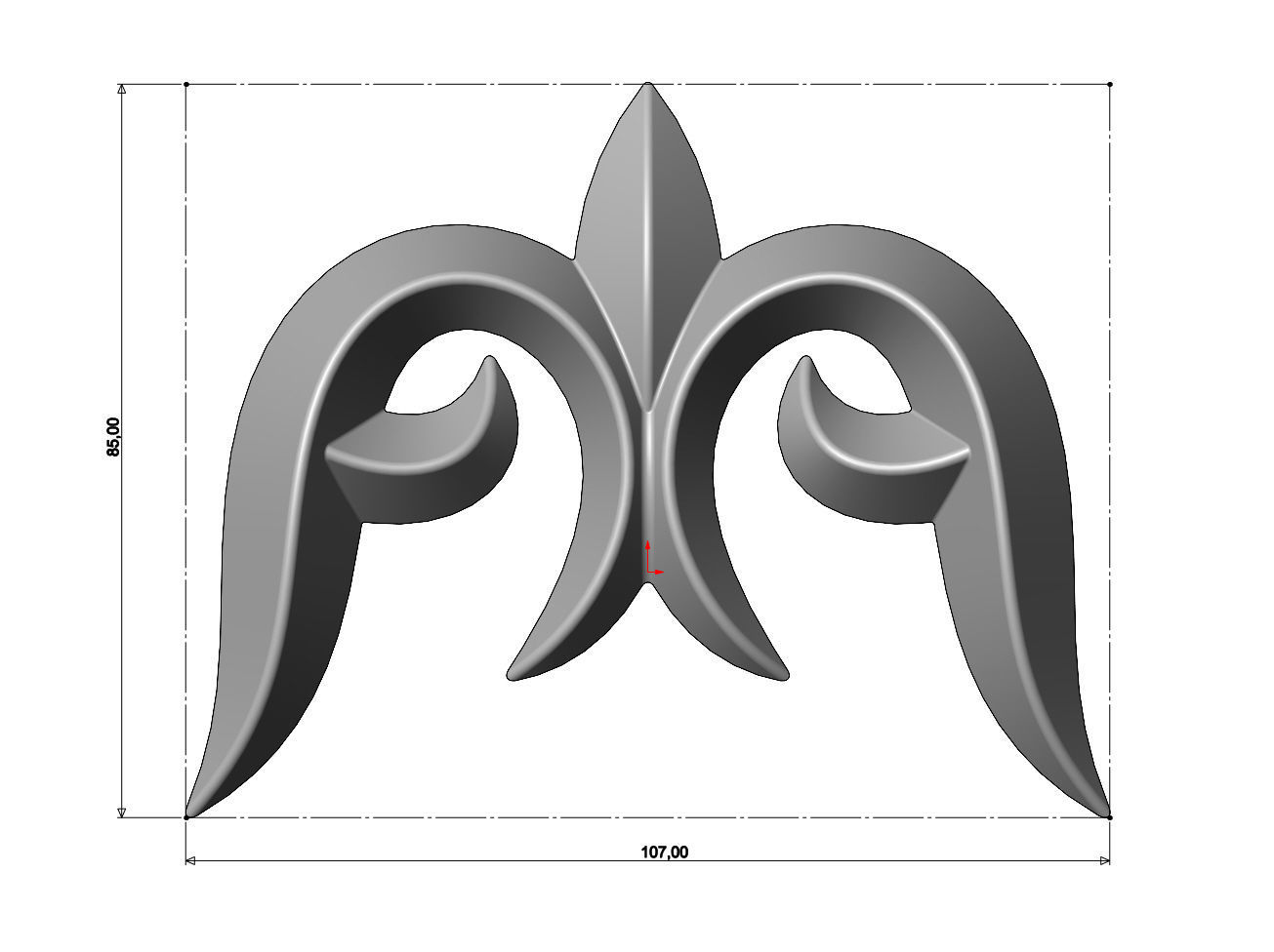 Floral decor scroll pattern and relief  3D print model_4