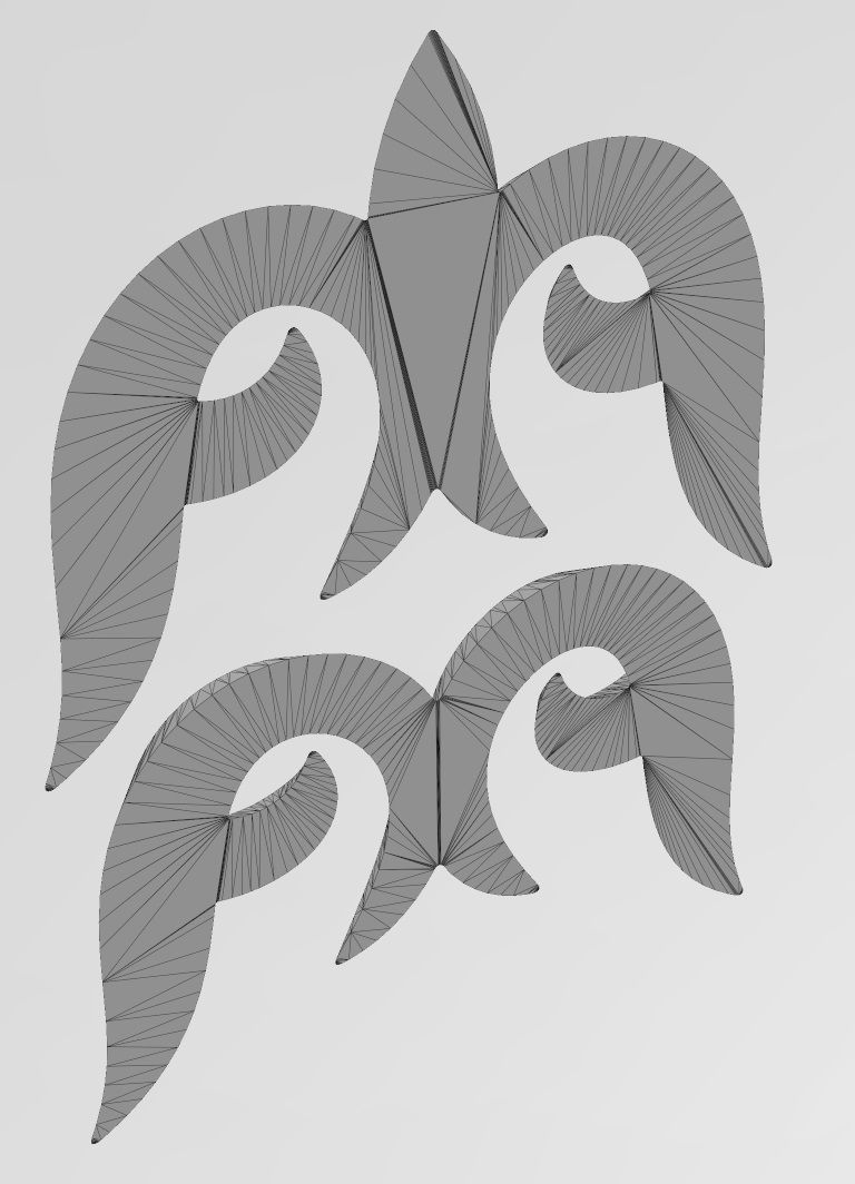 Floral decor scroll pattern and relief  3D print model_12