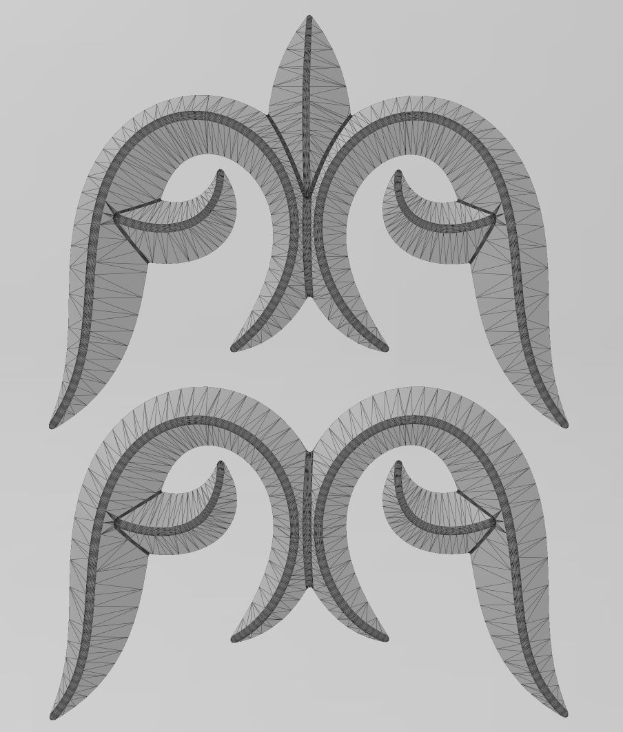 Floral decor scroll pattern and relief  3D print model_10