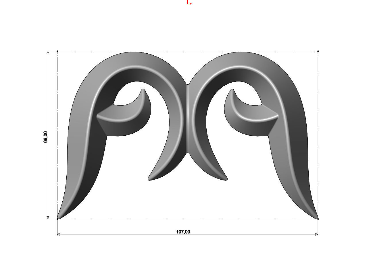 Floral decor scroll pattern and relief  3D print model_6