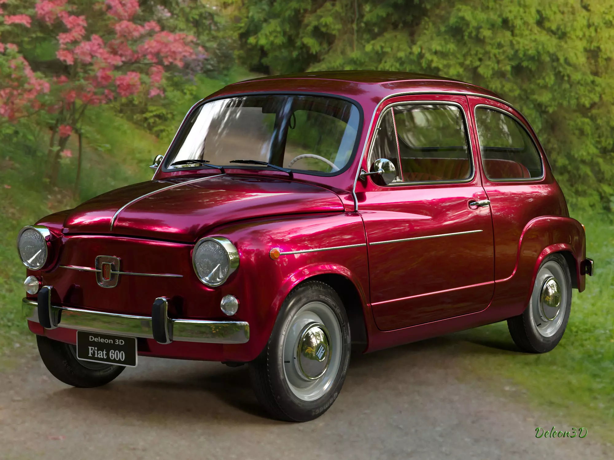 Fiat 600 3D model_0