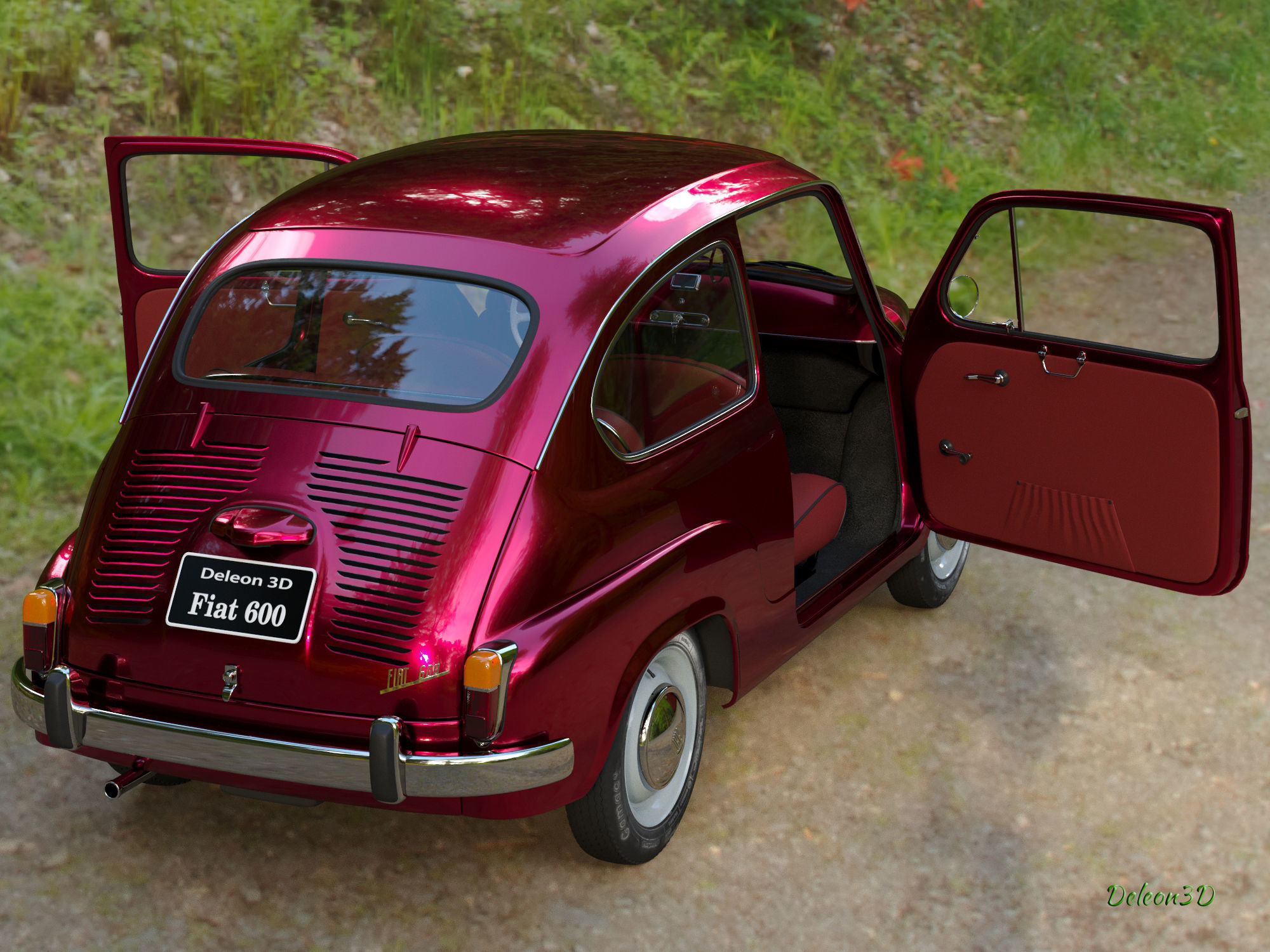 Fiat 600 3D model_7
