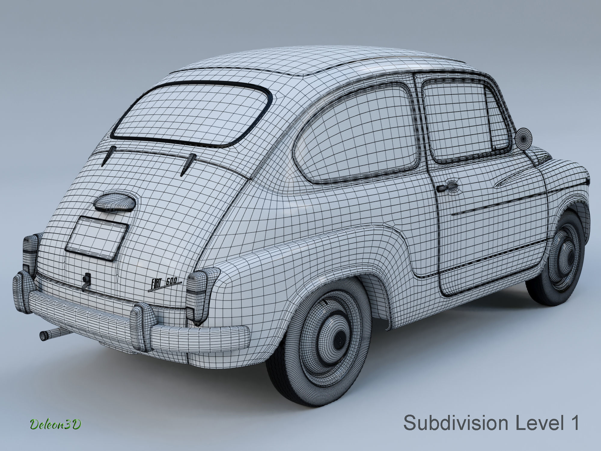 Fiat 600 3D model_16