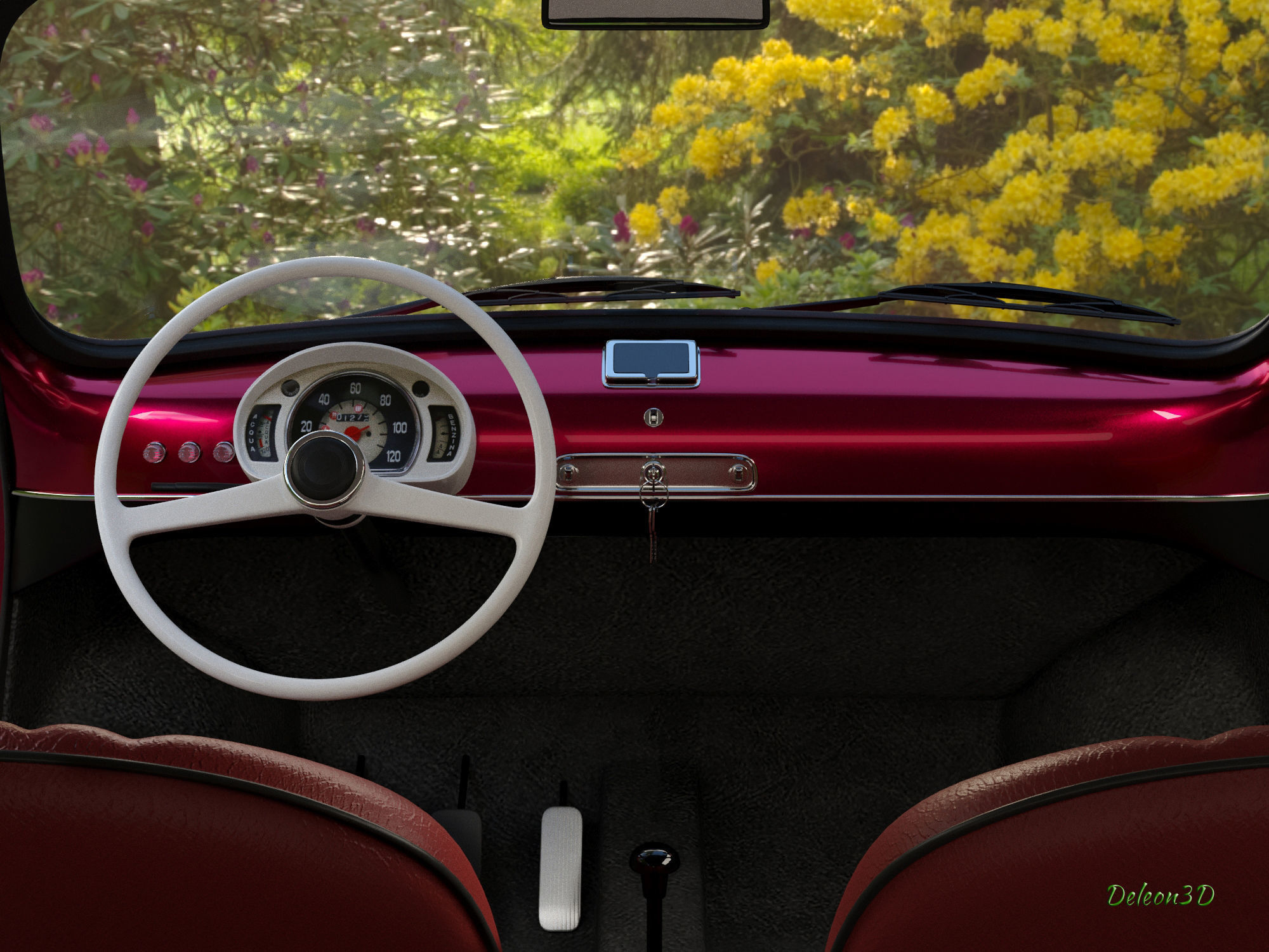 Fiat 600 3D model_10