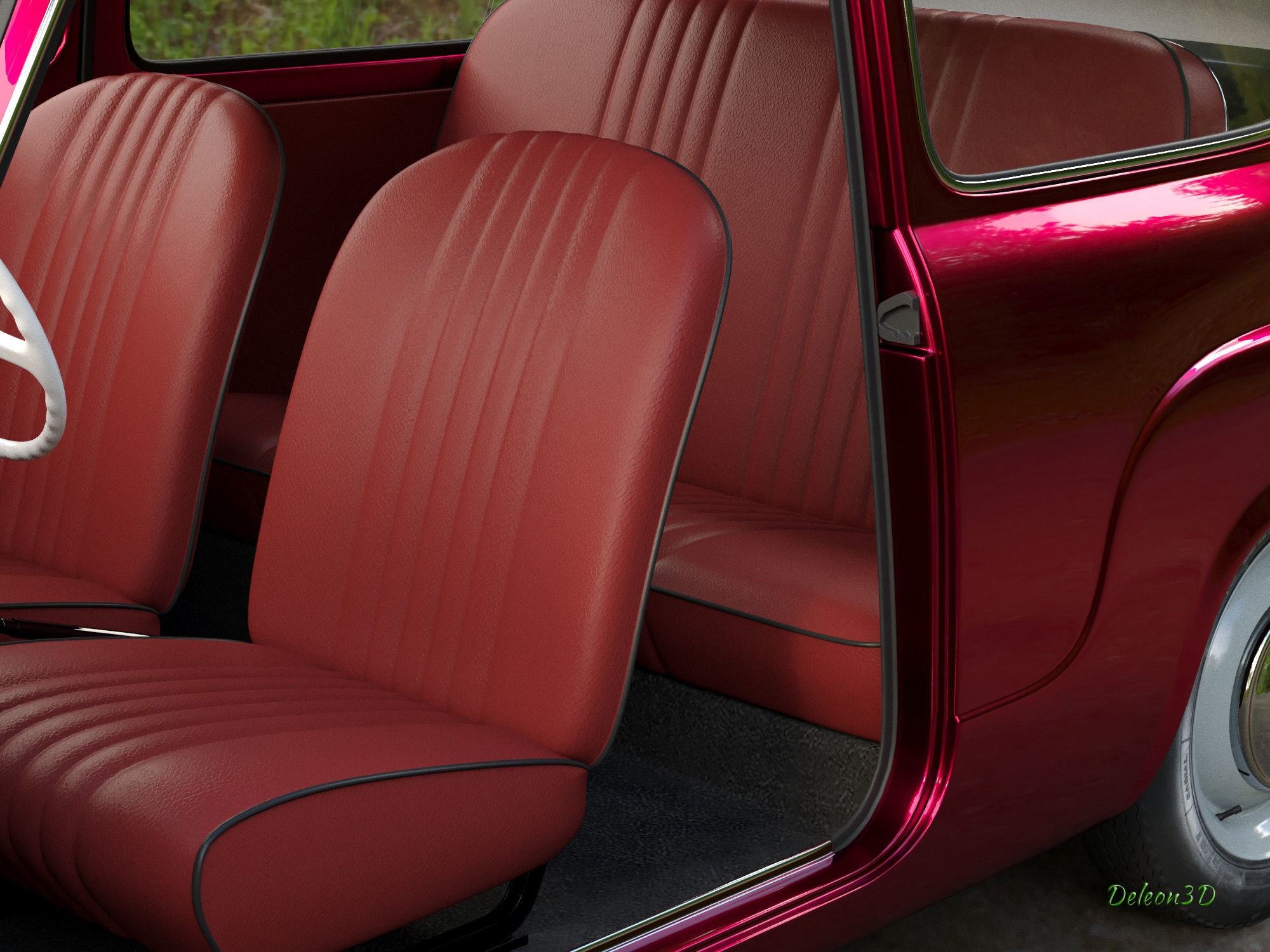 Fiat 600 3D model_11