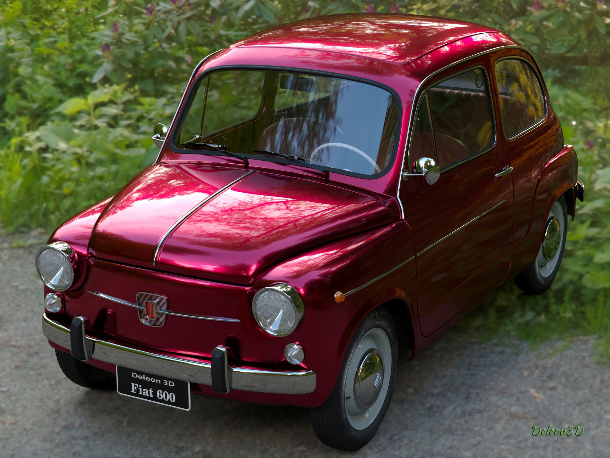 Fiat 600 3D model_2