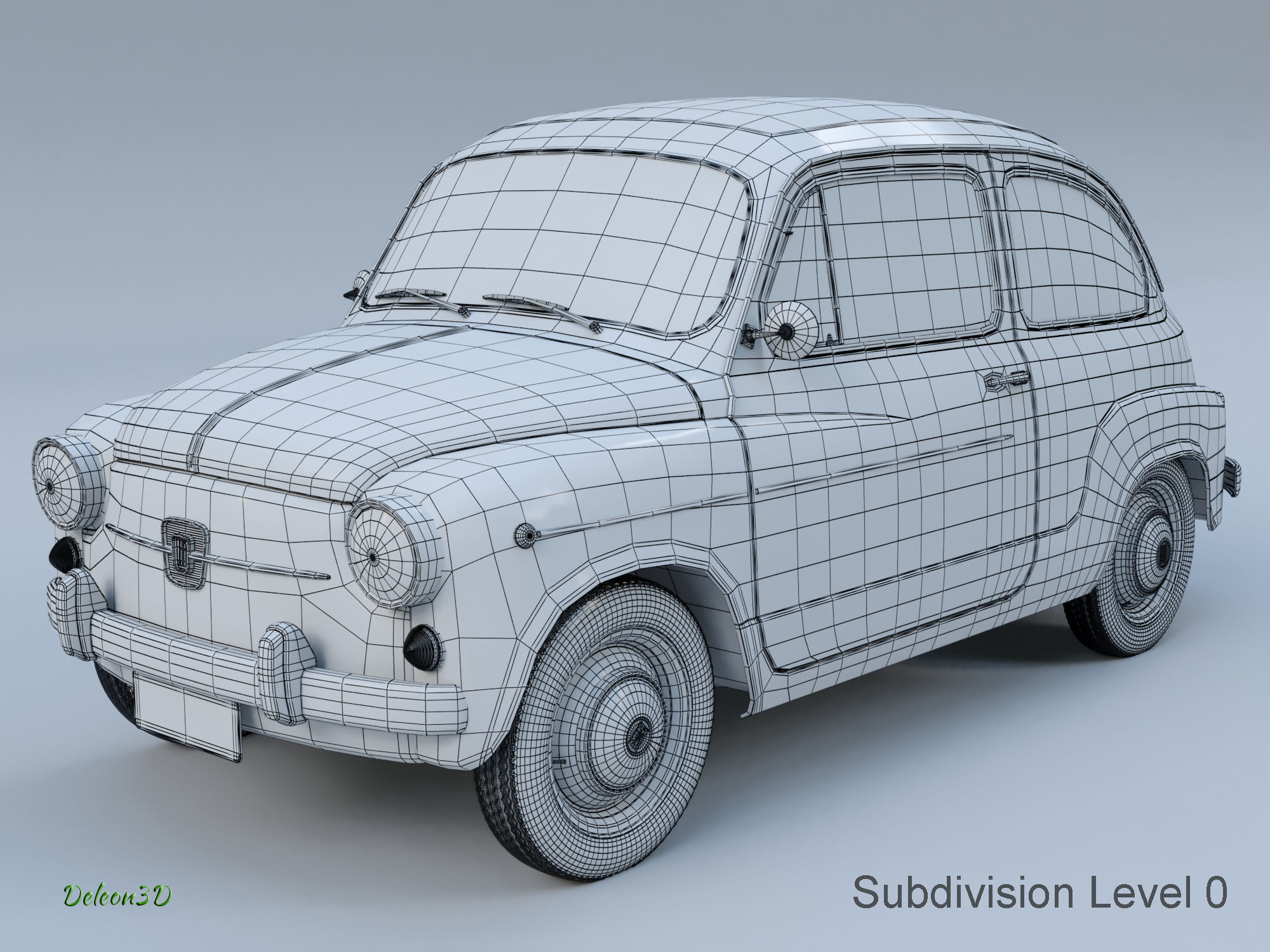 Fiat 600 3D model_13