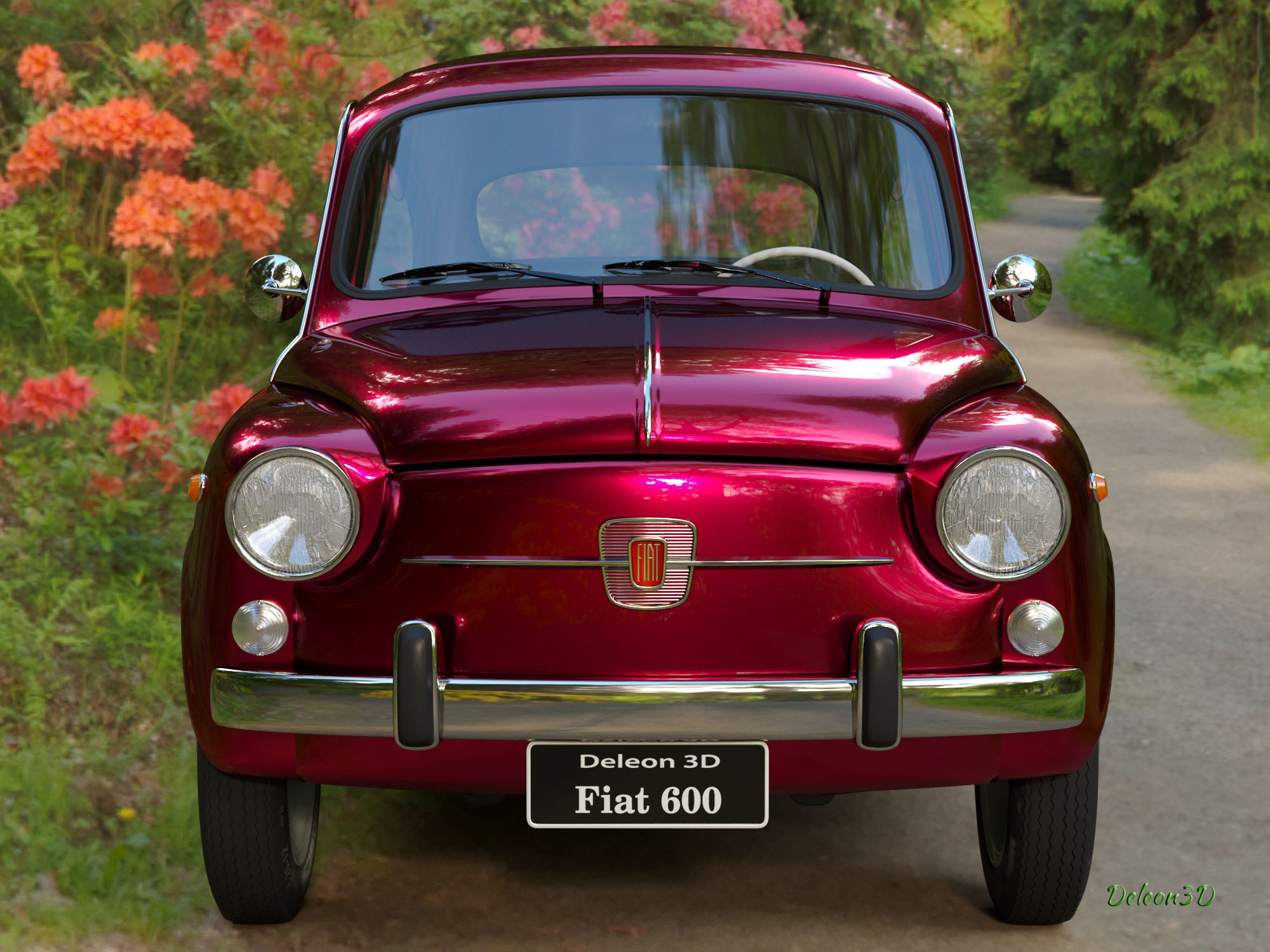 Fiat 600 3D model_5