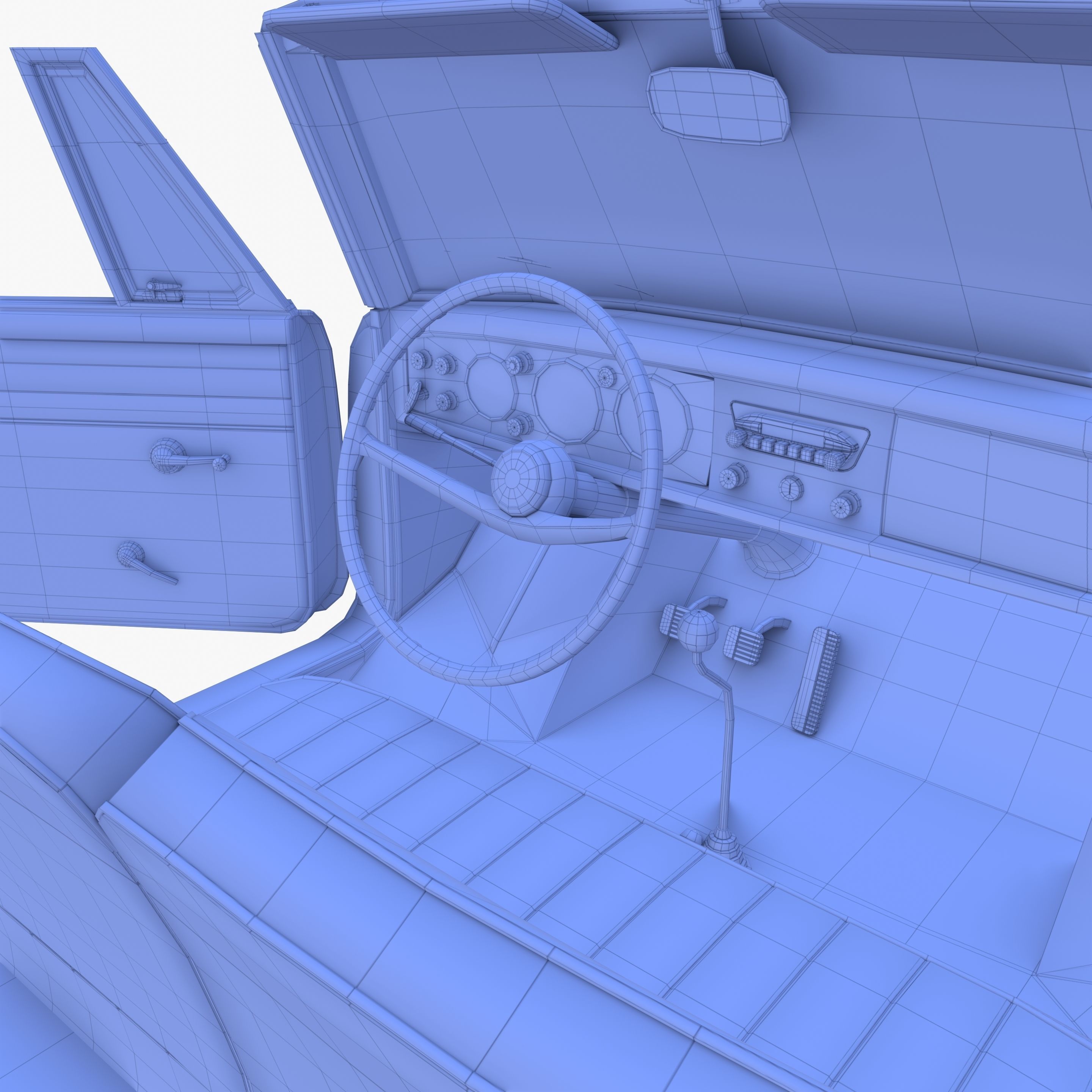 Generic 60s Amphibious Car 3D model_38